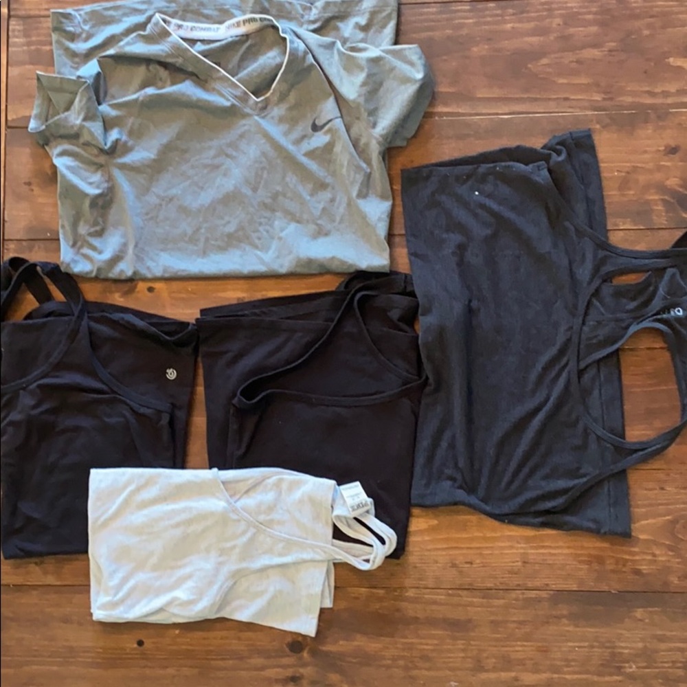 Bundle of tanks and t shirt gap champion Nike pink
